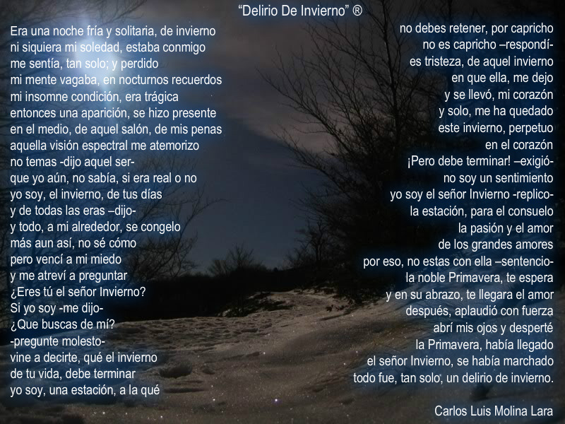 Poema #44 Delirio De Invierno